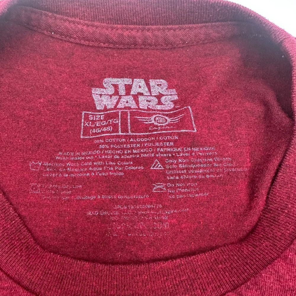 Star Wars T Shirt Men XL Red Rebel Alliance Short Sleeve Disney Cotton Crew Neck - Picture 4 of 6